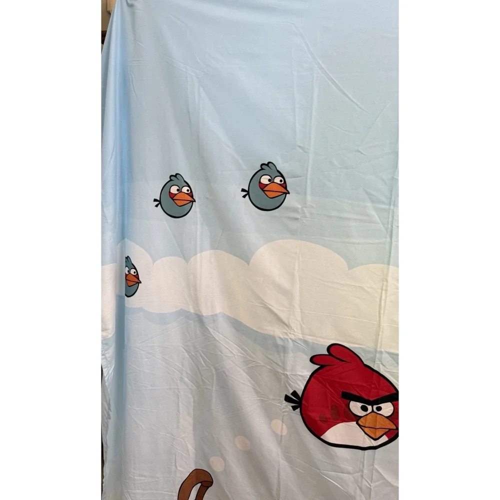 Angry Birds Movie Cartoon Children's Shower Curtain Kids 72x72 100% Polyester